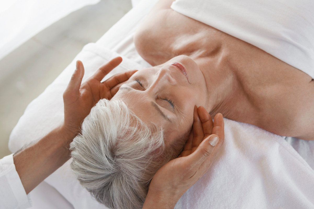 Elderley Person having a massage