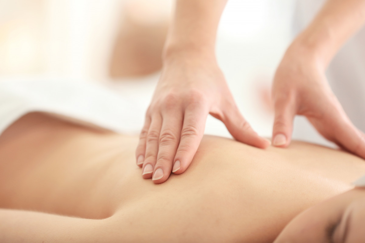 Women having massage in spa