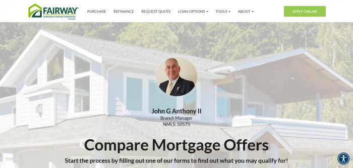 Fairway Independent Mortgage website homepage Logo