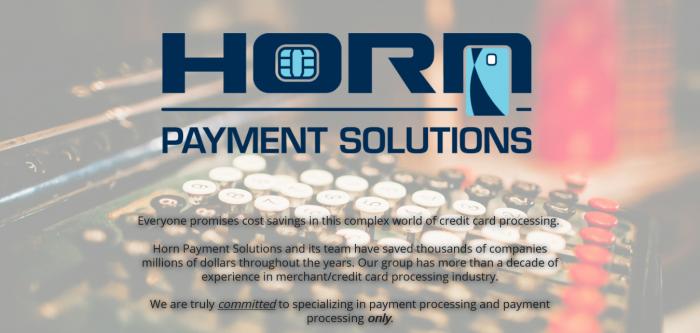 Horn Payments website homepage Logo
