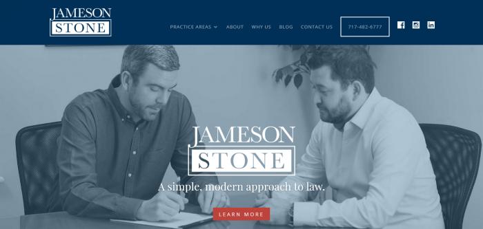 Jameson Stone Law website homepage Logo