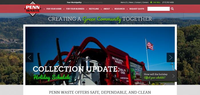 Penn Waste website home page Logo