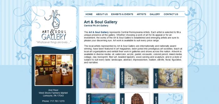 art and soul gallery website homepage Logo