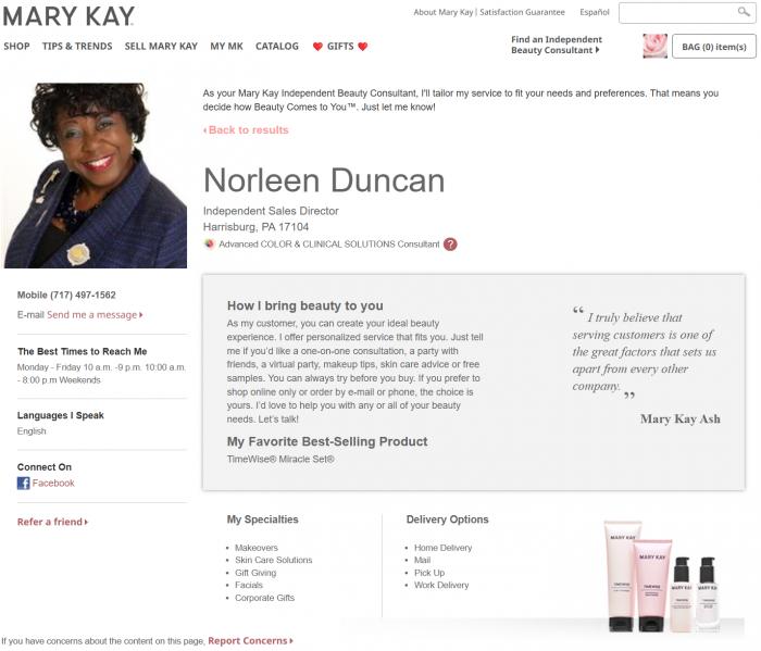 Mary Kay Cosmetics Independent Consultant Website Logo