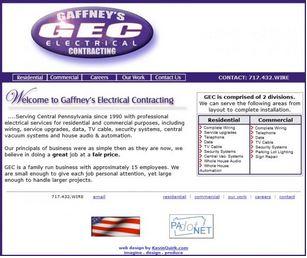 Gaffney Electrical home page Logo