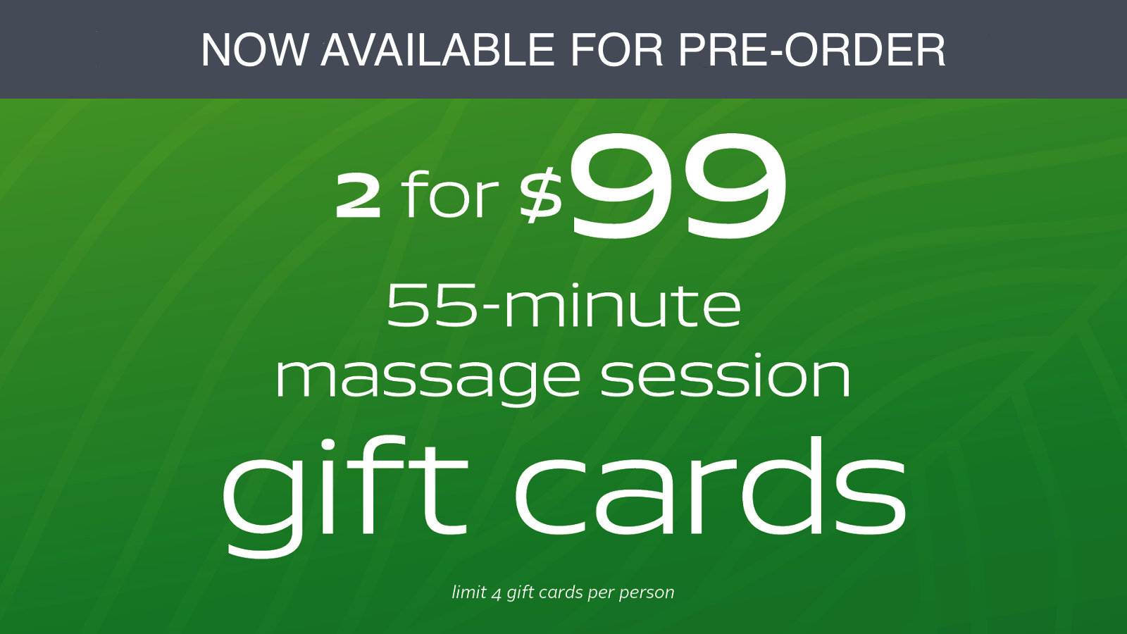 Two 55 Minute Massage Gift Cards For 99 (Now Available For Preorder
