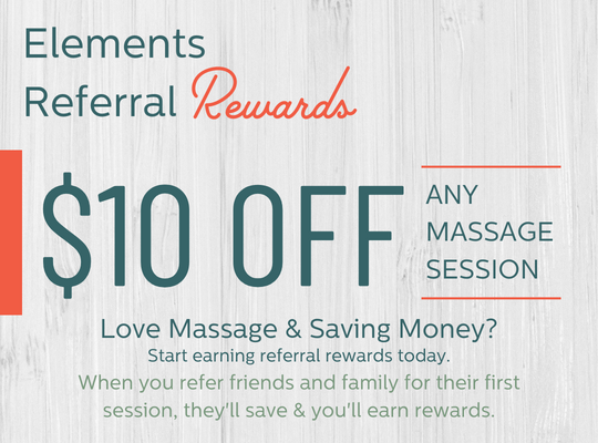 referral reward $10 off massage